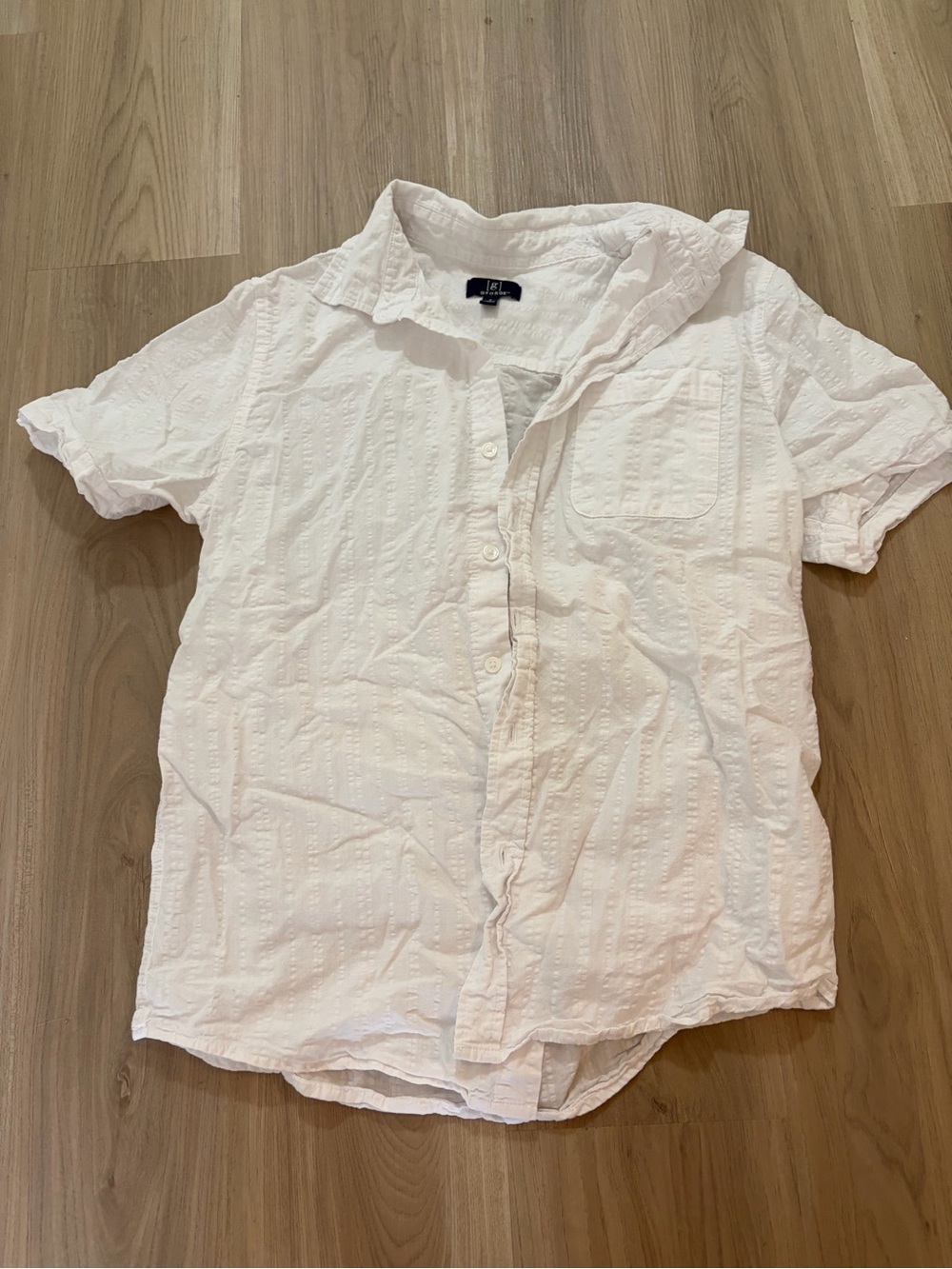 George White Short-Sleeve Button-Down Shirt